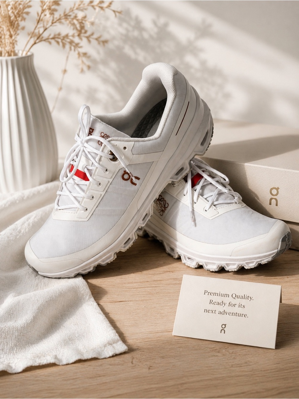 Loewe/On Running Cloudtrail Waterproof Athletic Shoes in White